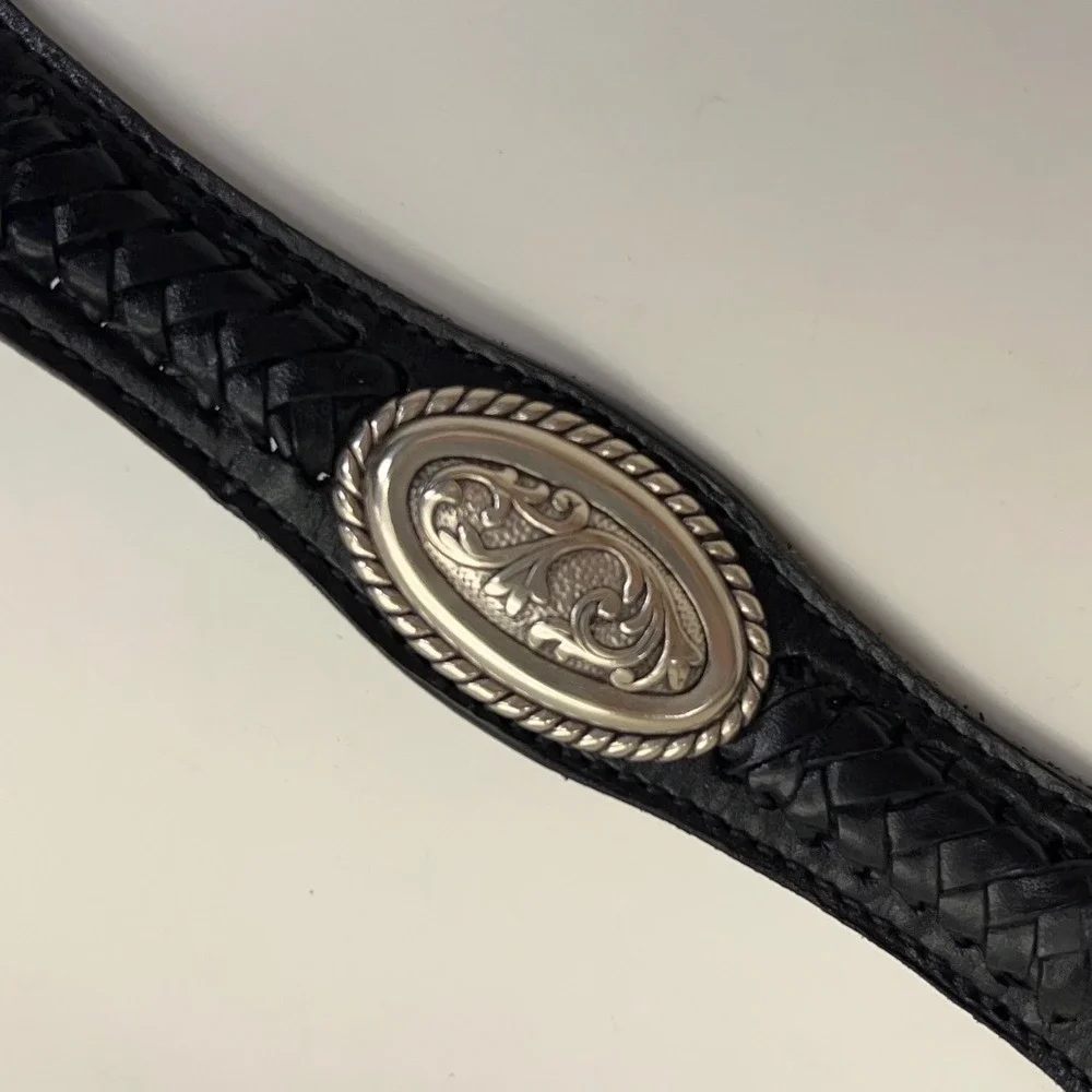 Montana Silversmiths Large Engraved Bullrider Buckle Wrangler Concho Belt Men 36